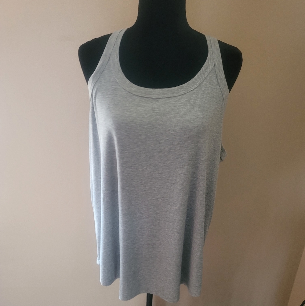 Sz 2XL NWT ribbed grey raceback tank top from Sew in Love